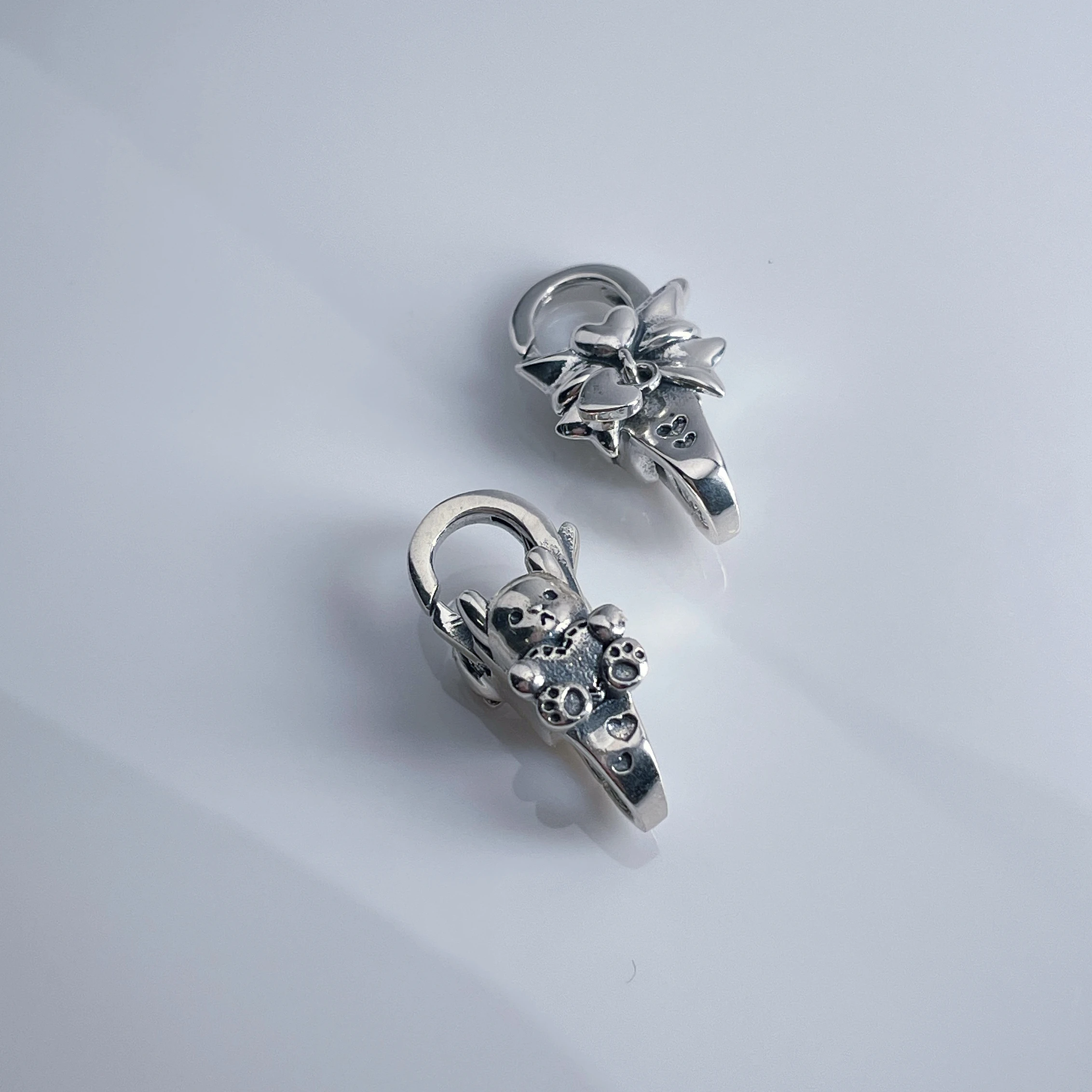 pure-silver-s925-heavy-work-knot-heart-bear-lobster-clasp-jewelry-accessories-diy-necklace-bracelet-head