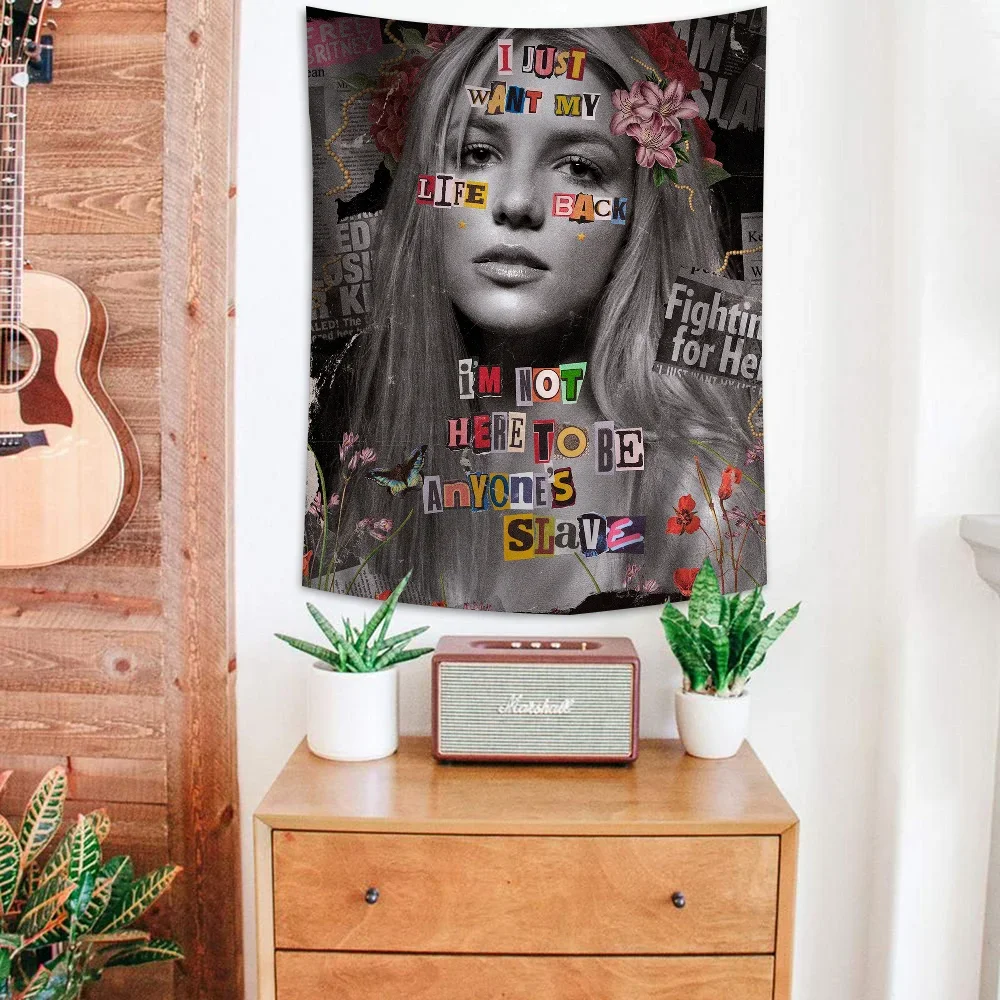 Singer Britney Spears DIY Wall Tapestry Hanging Tarot Hippie Wall Rugs Dorm Home Decor