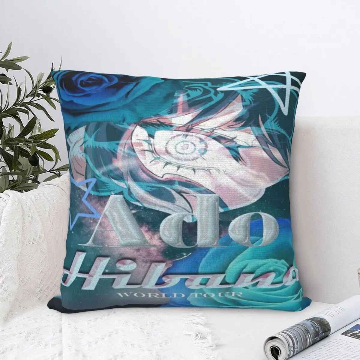 Suave y dulce hogar Ado WORLD TOUR Hibanafunda de almohada decorativa Merch fundas de almohada con cremallera varios tamaños