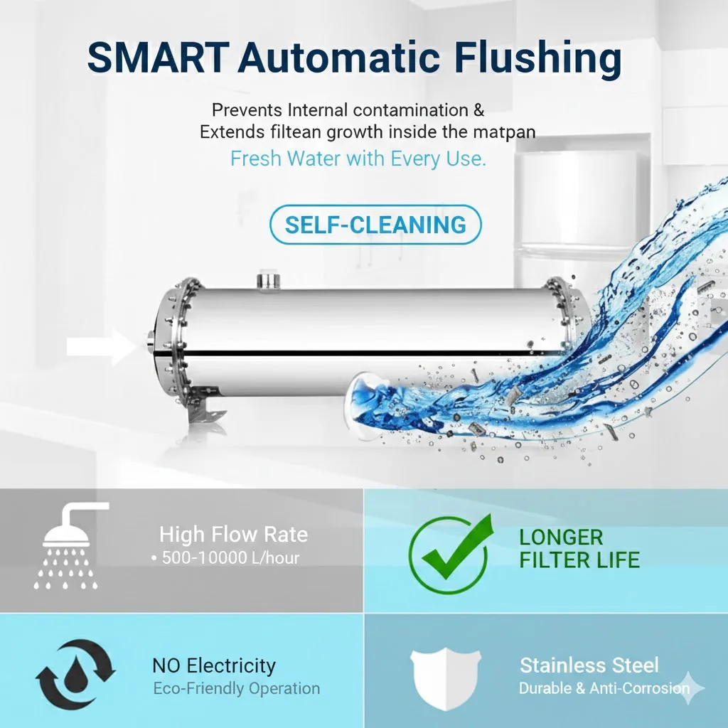 304 Stainless Steel UF Water Filter System with PVDF filtration 3000 L for Home & Commercial Direct Drinking