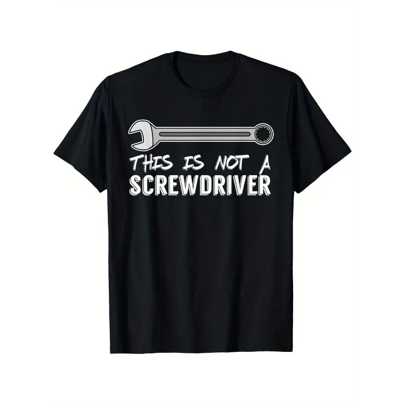 

Funny Wrench Not Screwdriver T Shirt For Men Mechanic Tool Lover Gift Fathers Day Joke Tee DIY Fixing Repair Humor
