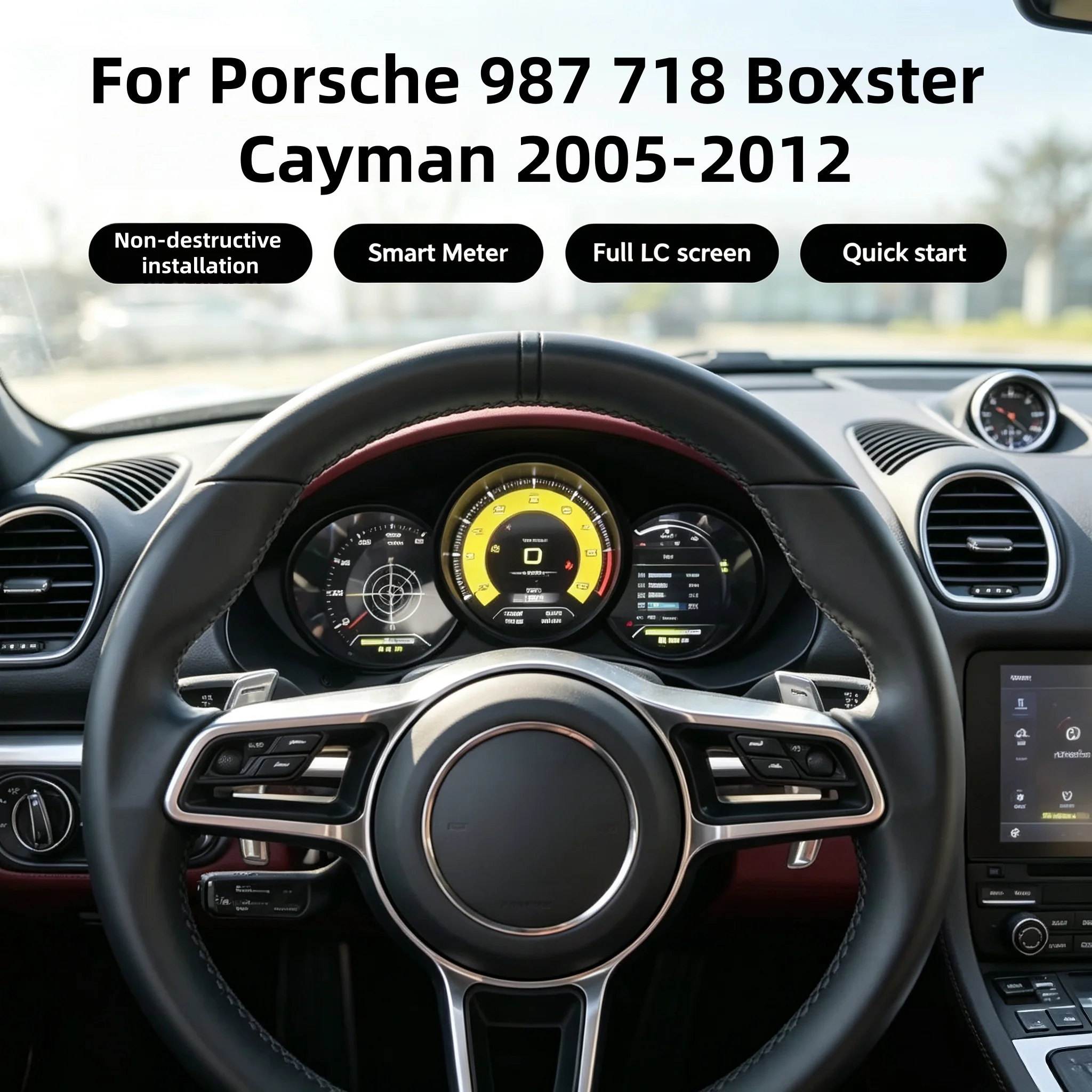 SYQ Upgrade Smart Cluster Speedometer Instrument Cluster For Porsche Macan 2014-2023 Boxster LCD Digital Screen Dashboard