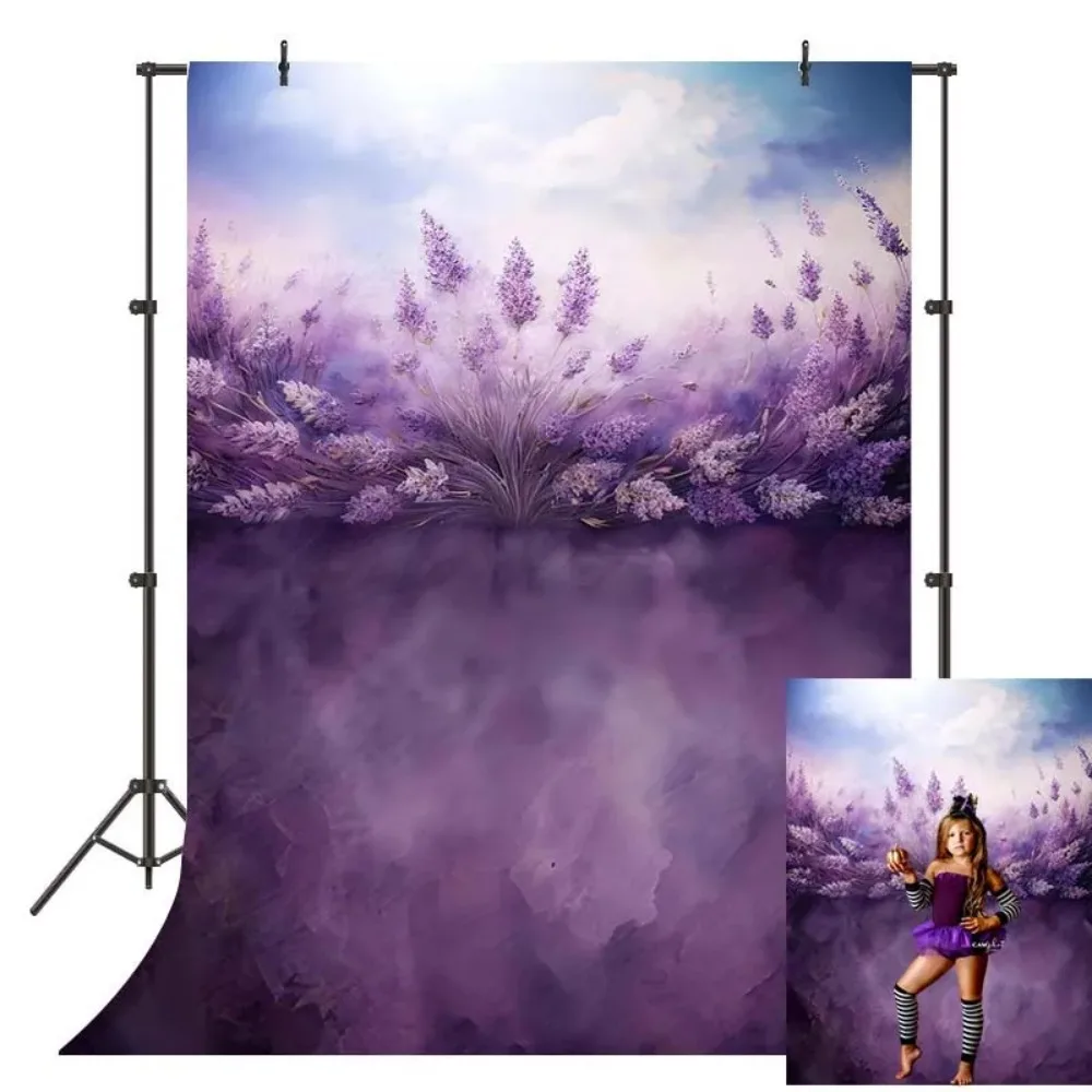 Abstract Texture Floral Oil Painting Style Theme Banner Background, Birthday Party, Home Decoration Photography Background Cloth