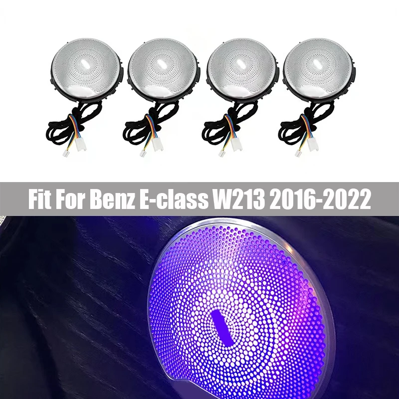 64 Color Colorful Luminous Midrange Speaker Cover Fit for Mercedes Benz E-Class W213 2016-2022 Speaker Cover Atmosphere Lamp