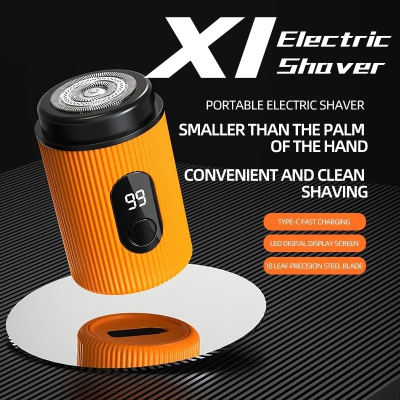 X1 Portable Electric Mini Shaver Rechargeable Type-c Charging Shaver Led Digital Display For Men and Women Home Razor