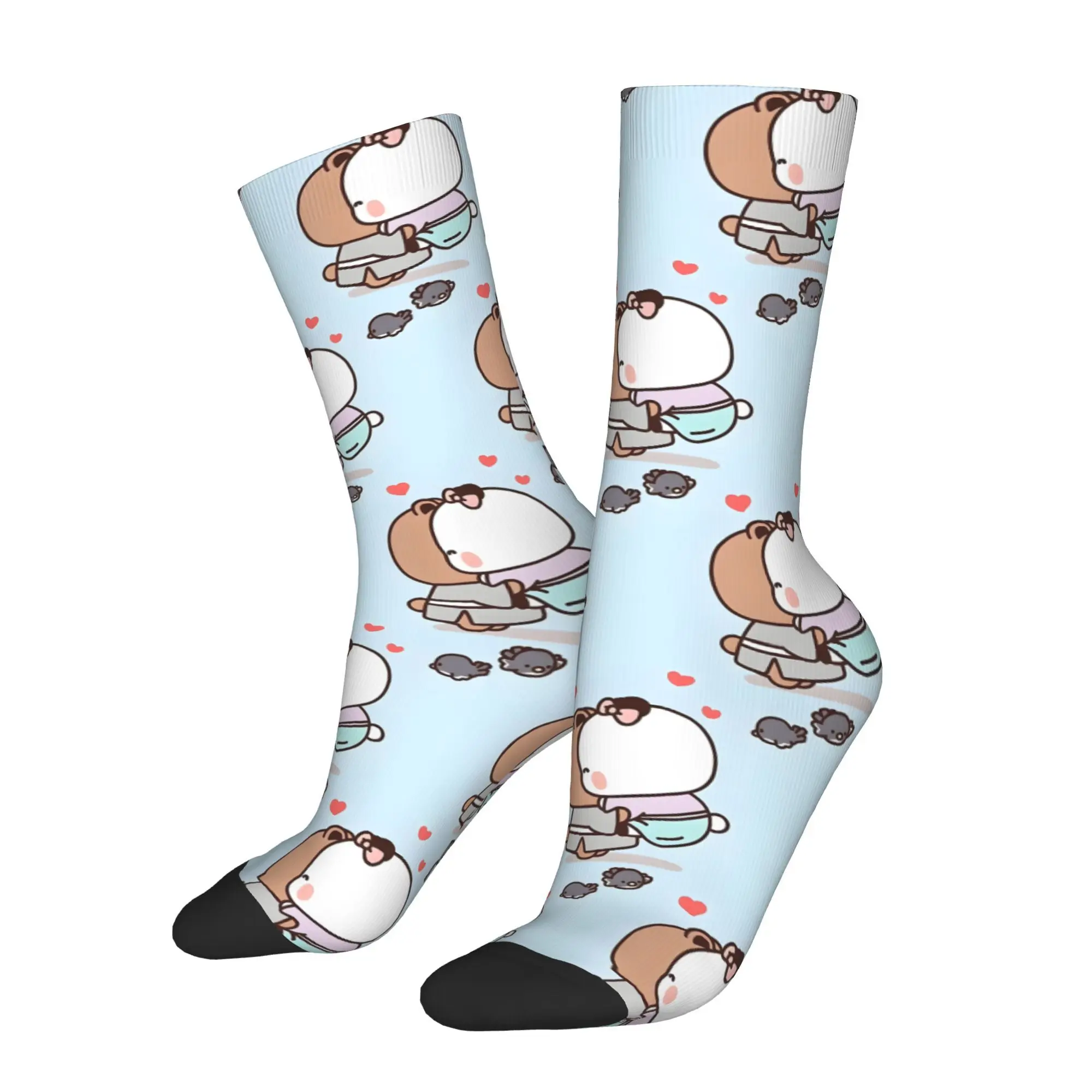

Bubu And Dudu Cute Bear Couple Panda Men Socks Cycling Novelty Spring Summer Autumn Winter Stockings