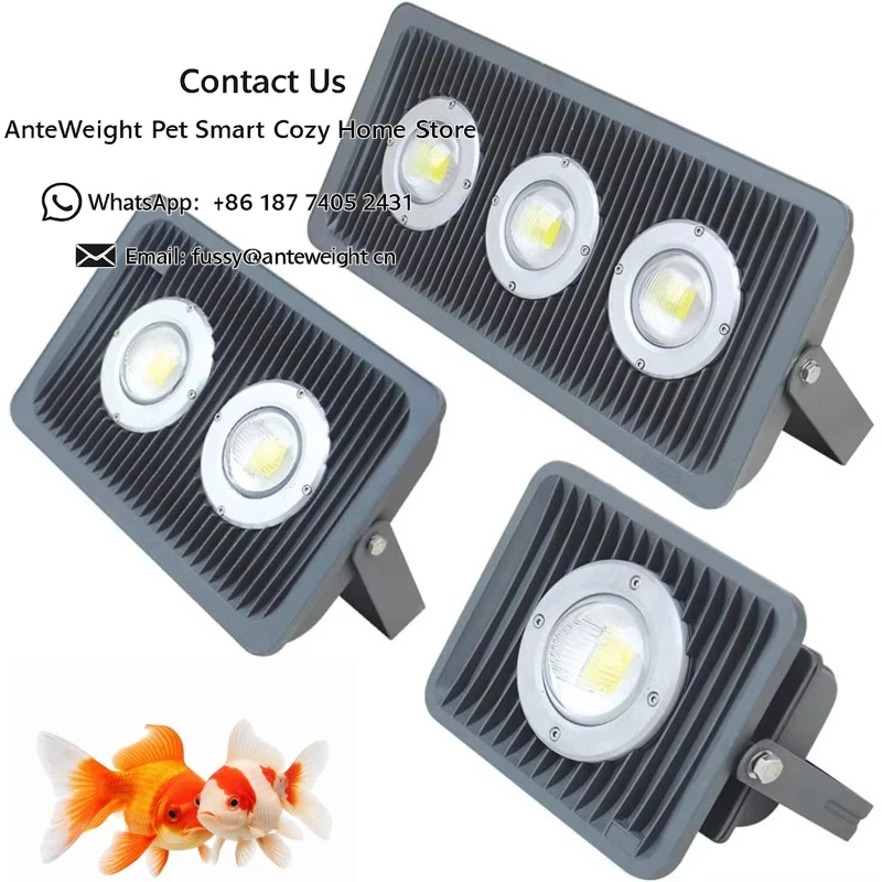Koi Fish Pond Light Full Spectrum Outdoor Fish Pond Lamp Rainproof Koi Pond Spotlight Fish Tank LED Brightening