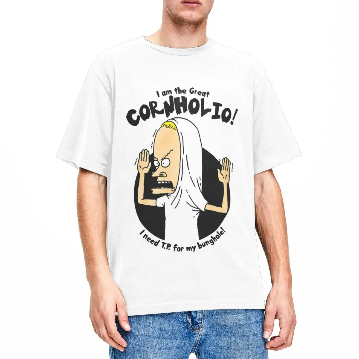 The Great Cornholio Scary for Men Women T Shirts Beavis and Butthead Accessories Fashion Tee Shirt T-Shirt Cotton Big Size Tops