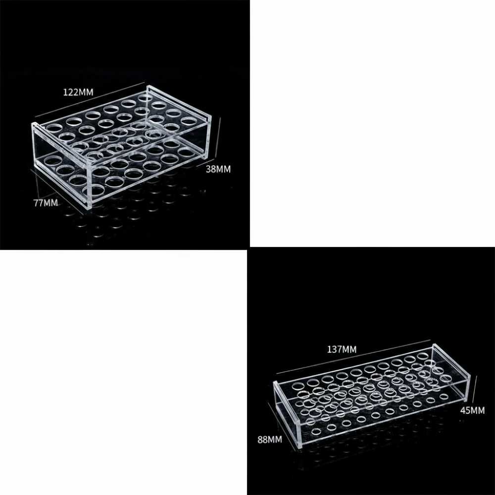 Durable Acrylic Test Tube Rack Holder Transparent 24Holes 40Holes Centrifuge Tubes Rack Composite Applicator Dispenser Lab Stand view 6
