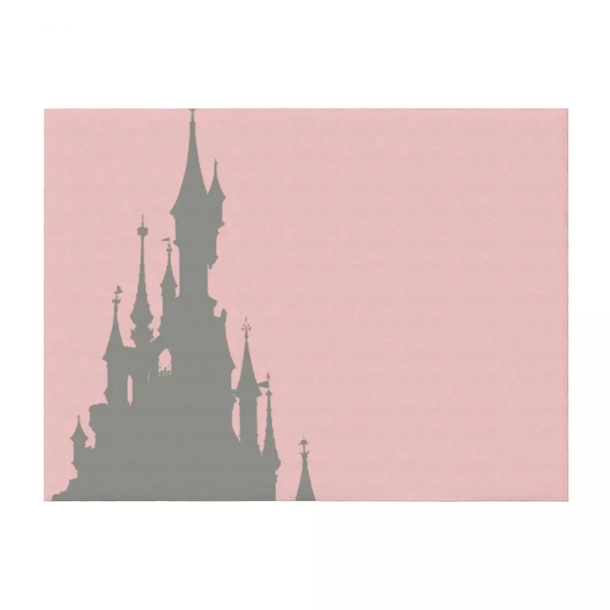 

Magic Castle Silhouette Paris Millennial Pink Grey 1 Throw Blanket Plaid Travel Soft Big For Baby Blankets