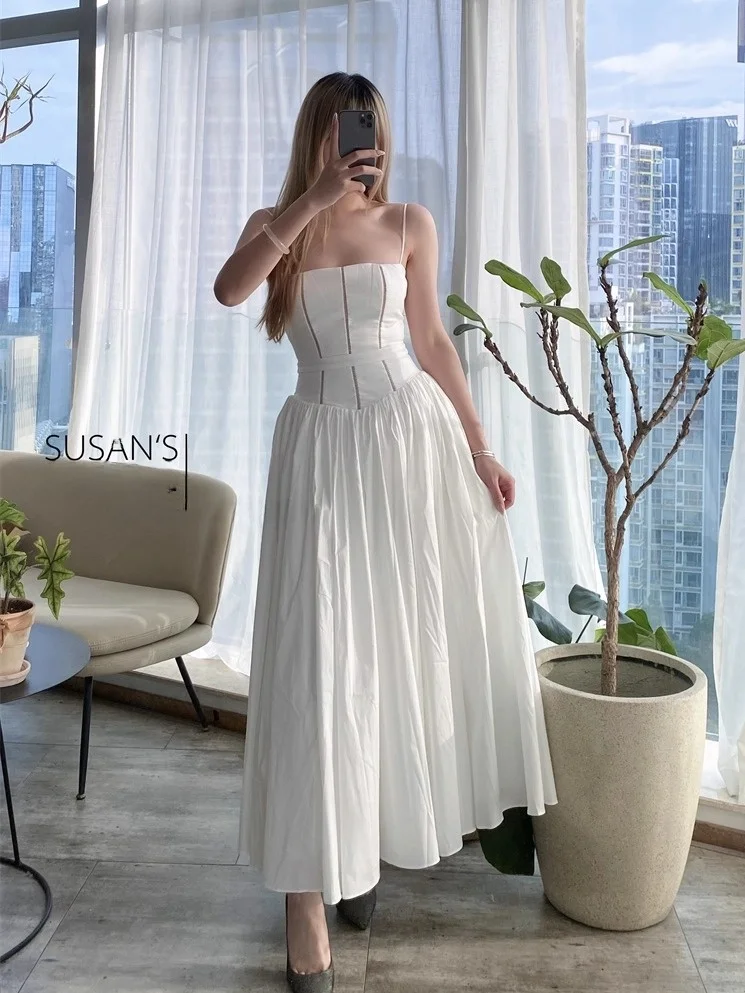 Susan Ele Vaion Sle Strapl Bicolore A-line Vita snellente Dr Sweet Sle Vita alta Estate Donna Dr