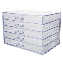 Tiers Storage Acrylic Acrylic Nail Drawerss Makeup Organizer Display Case Transparent Jewelry