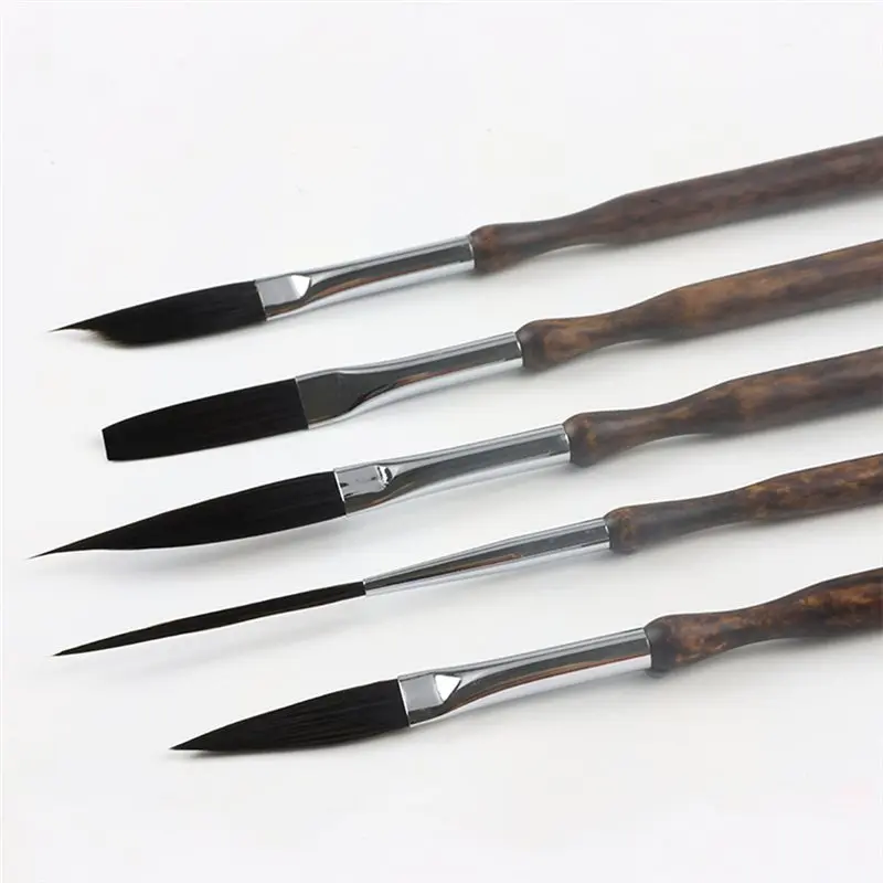 【LAST CHANCE】High Performance Pinstripe Brush Set(5 Pcs) For Professional Art And Detailing, Script Liner& Scroll Brushes