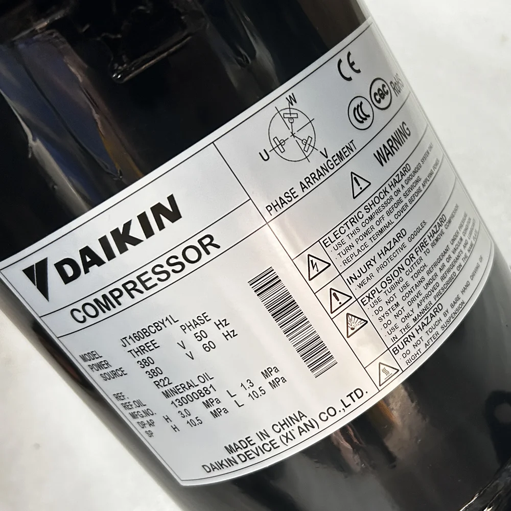 R22 Scroll Compressor B Series JT160BCBY1L Part Number 6000016 For Daikin Outdoor Unit LREY5ASY1L RY125FPBSY1L New And Original