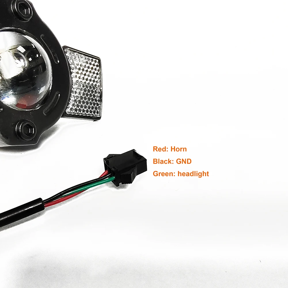 Electric bicycle headlight Horn Led 9w 12v 24v 36v 48v 52v 60v 72v 650lm 3500lux