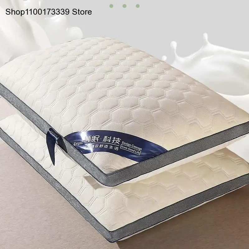 Neck Pillow Headrest Natural Latex Pillow Core To Help Sleep and Prevent Snoring Household Single Pillow Core