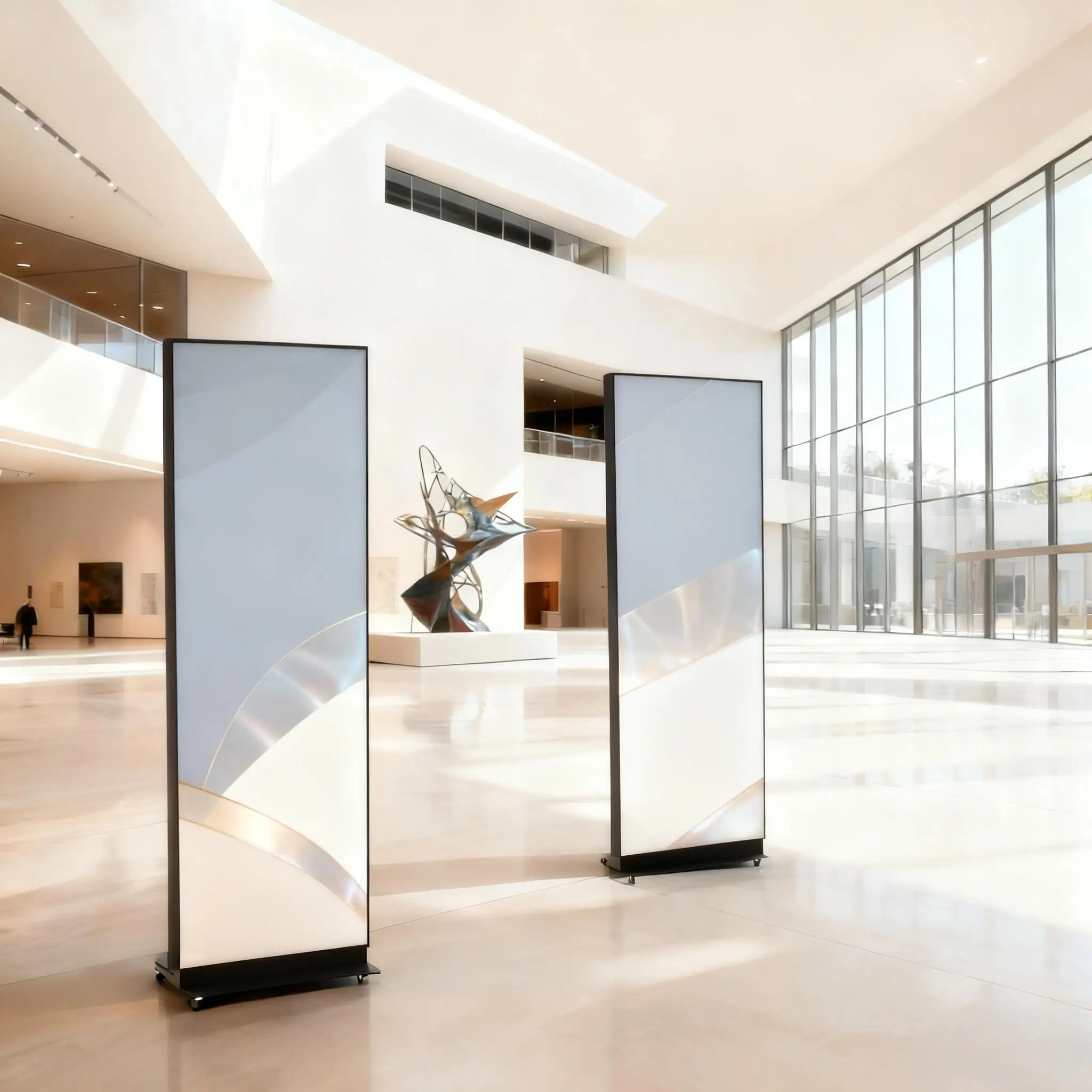 Screen HD Visual LED Signage Foldable With Die-cast Aluminum Structure For Retail Store Elevator Education Applications