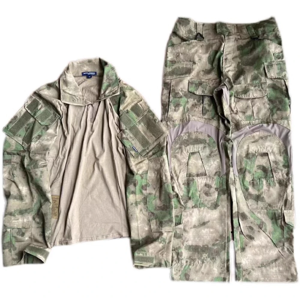 Tactical Tom A-TACS FG Green Ruins GEN3 G3 outdoor Frog Skin Combat training wear-resistant Robe comfortable Long sleeved+pants