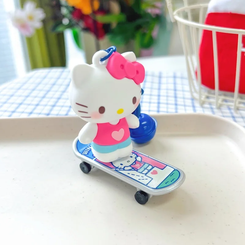 Cute Couple Pendant Genuine Sports Time Series Skateboard Anime Figure Keychain for Car Key School Bag