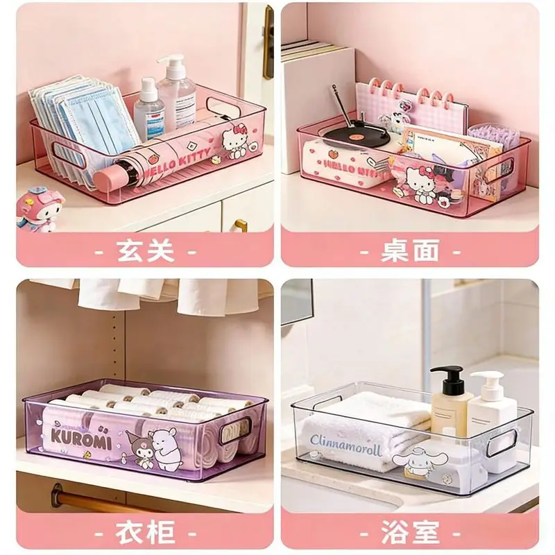 Hello Kitty Storage Basket, Miscellaneous Storage Box—Perfect for organizing desk supplies, closet clothes, and bathroom toiletr view 2