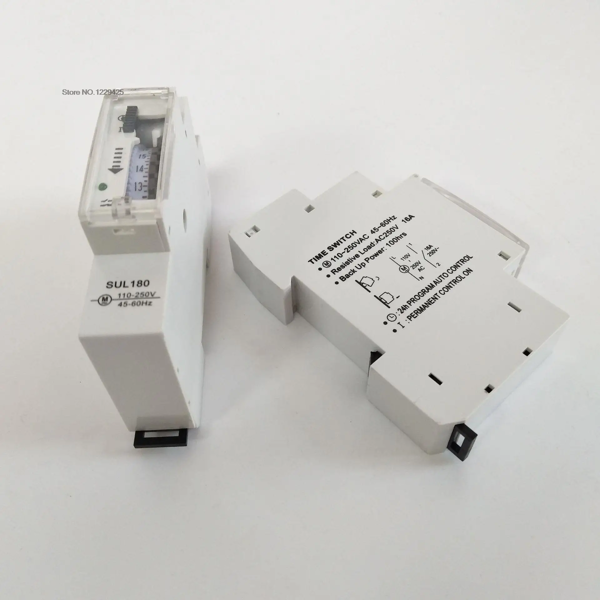 DIN Rail SUL180 Time Switch Mechanical Timer Switch 24 Hours Programmable Timer 16A Time Switch