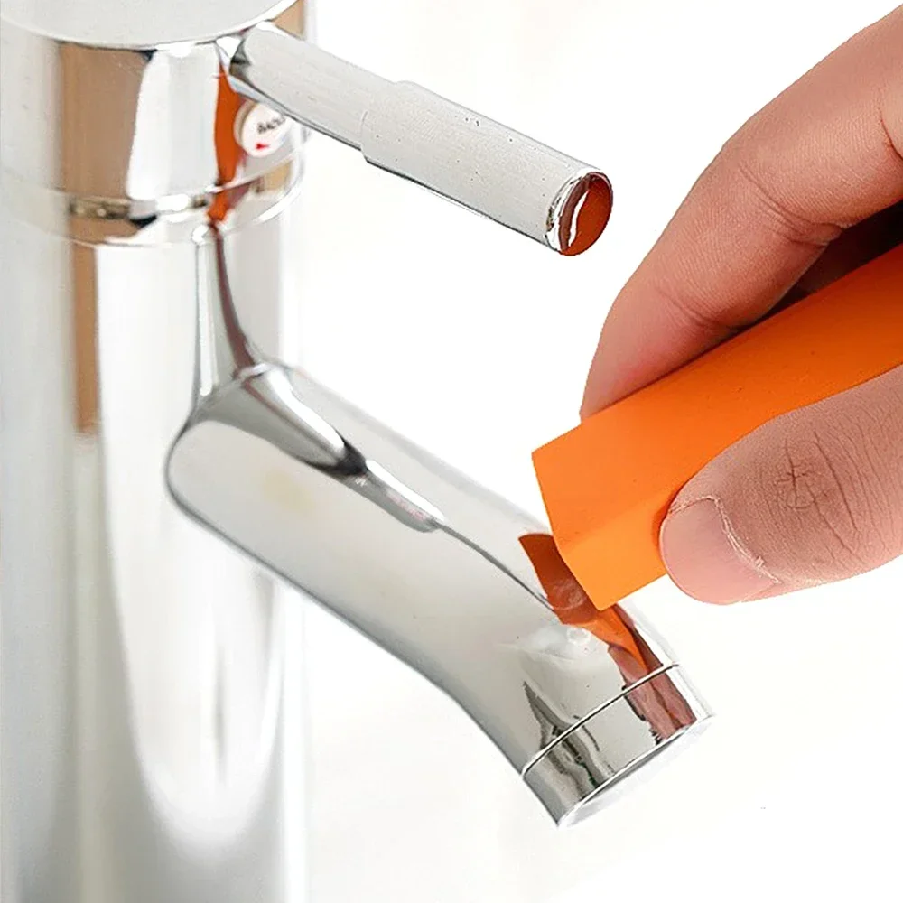 Kitchen Cleaning Eraser Orange Bathroom Glass Rust Remover Household Kitchen Clean Tools for Pot Scale Rust Brush Easy Limescale