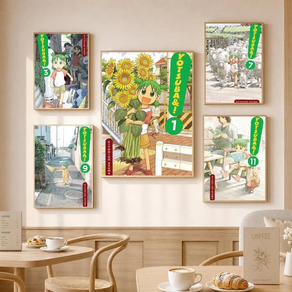 Popular Japanese Anime Y-Yotsuba Poster High-Definition With Textured Finish Modern Style For Hallway Wall Art Decor