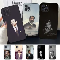 S-Saddam Hussein Iraq Arabic  Phone Case For Apple iPhone 15,14,13,12,11,XS,XR,X,8,7,Pro,Max,Plus,mini Silicone Black Cover