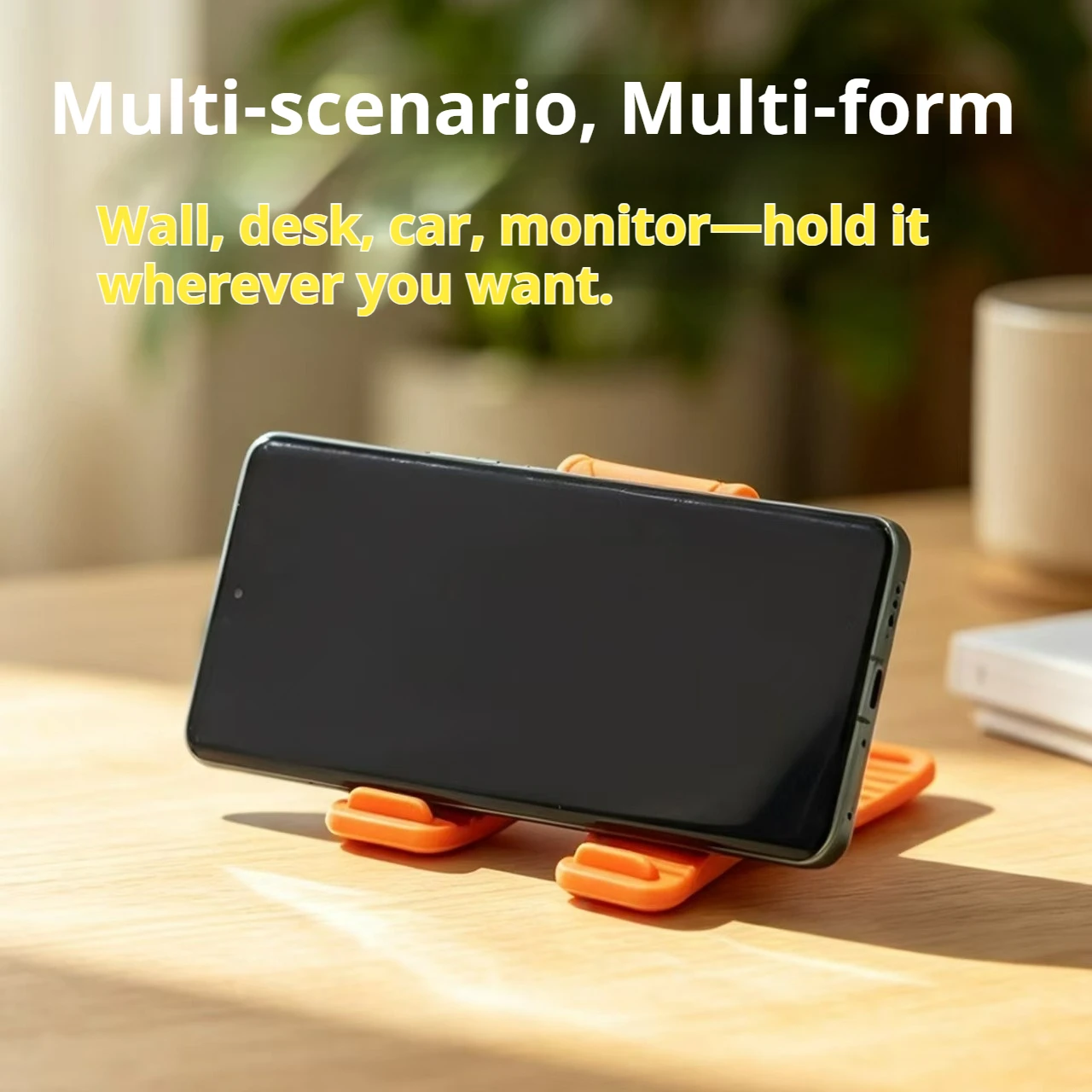 New‑Style X‑Shaped Silicone Phone Holder Freely Foldable Universal Portable for Car Dashboard Desktop Wall Monitor