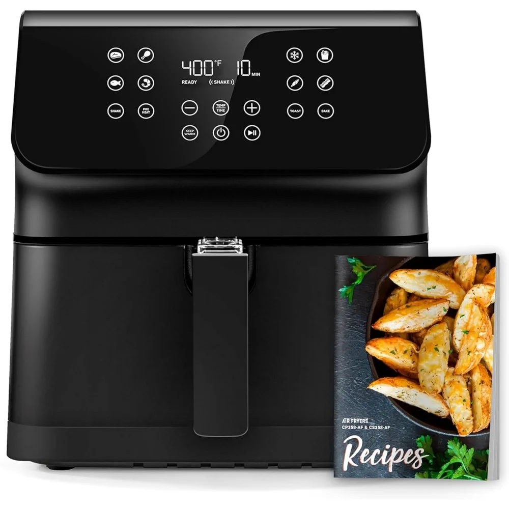 

HAOYUNMA 12-in-1 Air Fryer 5.8QT, Toast, Bake, Nutrition Facts for 100+ in-App Recipes, Fast Cook, for Main