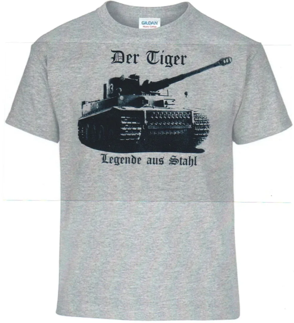 Kampfpanzer,Tiger,,Legend Aus Stahl,Deutsches Reich Summer Men O-Neck Print  Fashion Slim Short Sleeve T Shirt