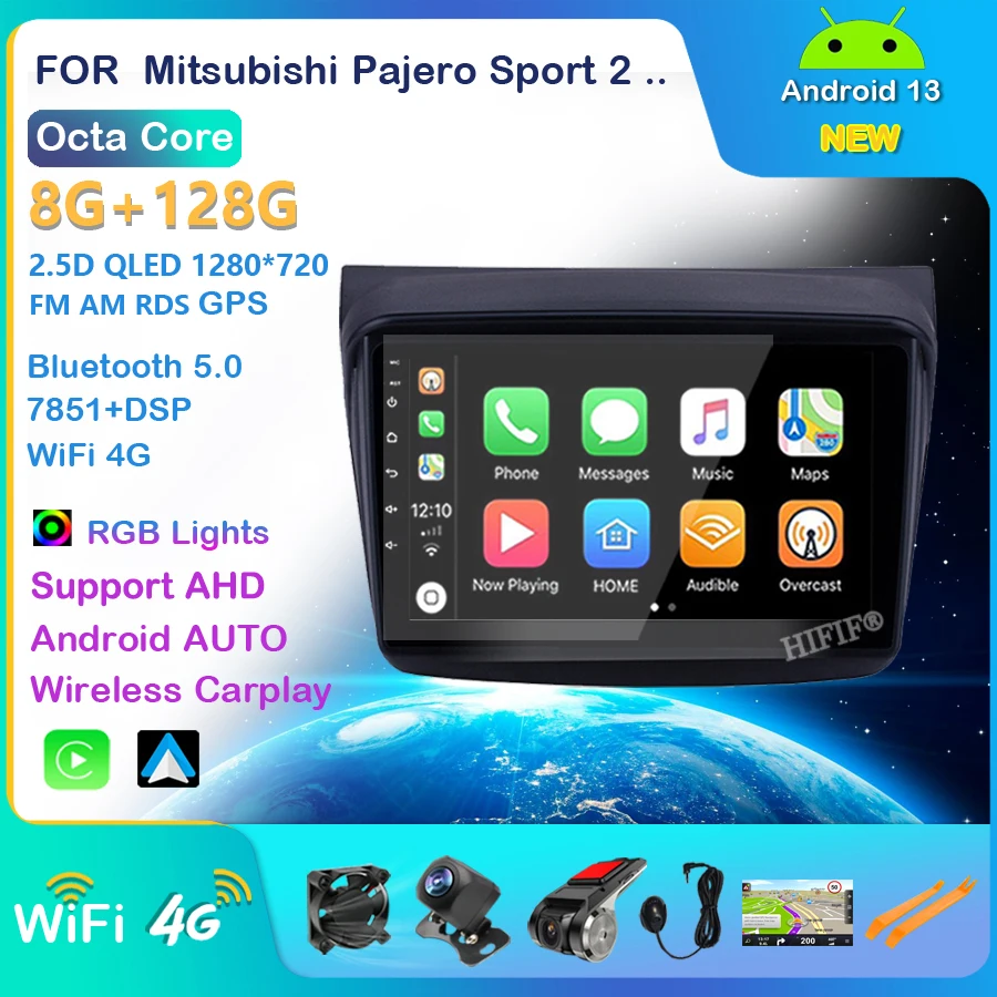 For Mitsubishi Pajero Sport 2 L200 Triton 2008 - 2016 Car Radio Multimedia Video Player Navigation GPS Android No 2din 2 din dvd