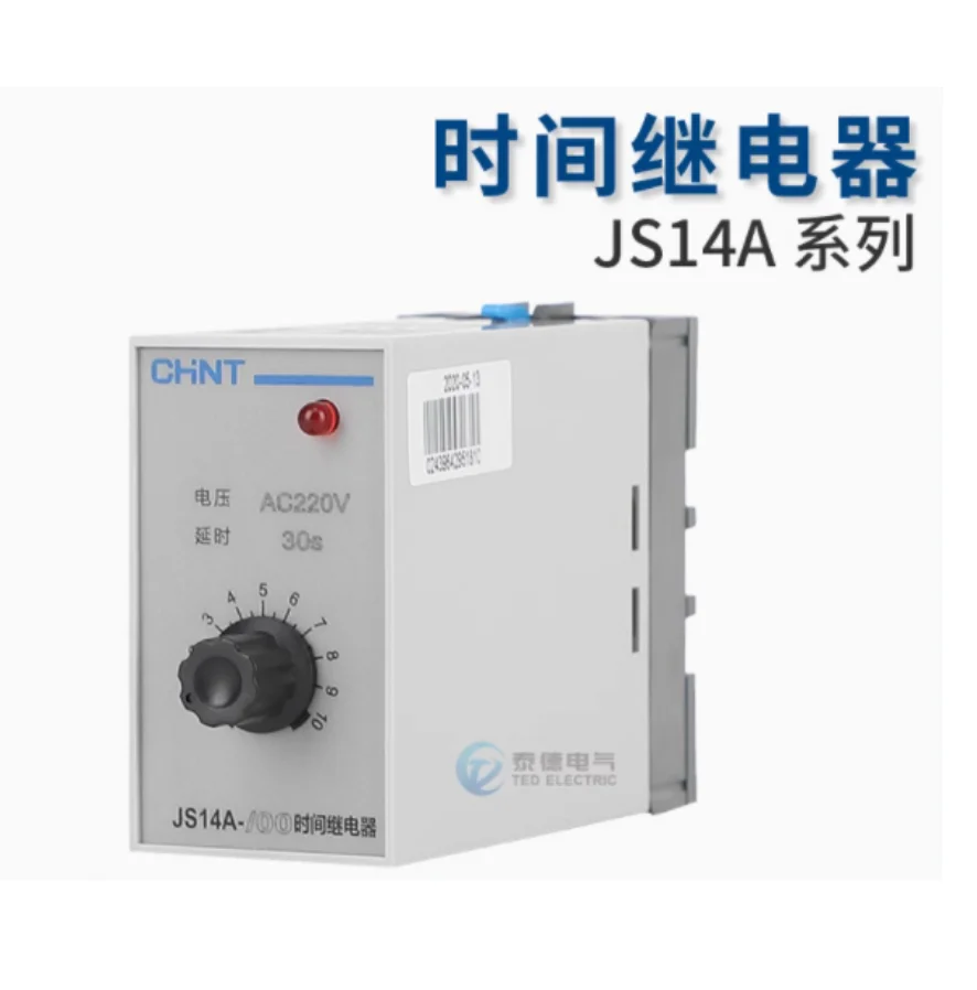 1PCS NEW CHNT Timer JS14A-/00 5S 10S 30S 60S 120S AC36V AC220V AC380V