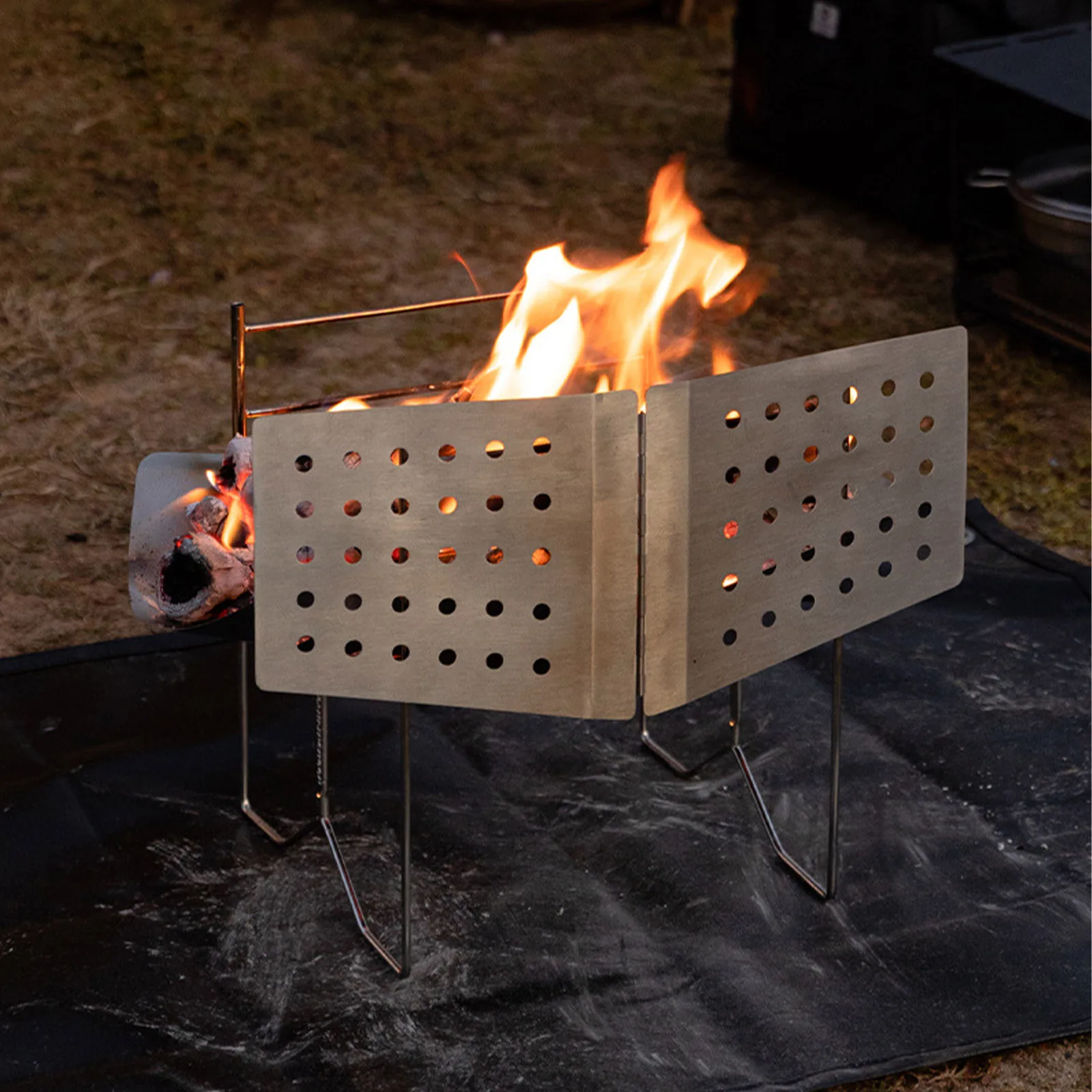 /Stainless /Steel /Foldable Bo - Camping Cooking Fire Pit recension och pris