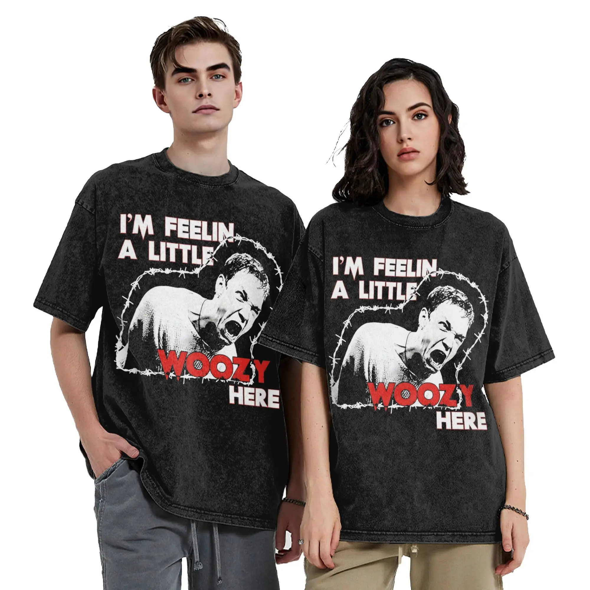 Scream Stu Macher I'm Feelin A Little Woozy Here Matthew Lillard Washed T Shirts Streetwear T-Shirt Tees Men Women Summer