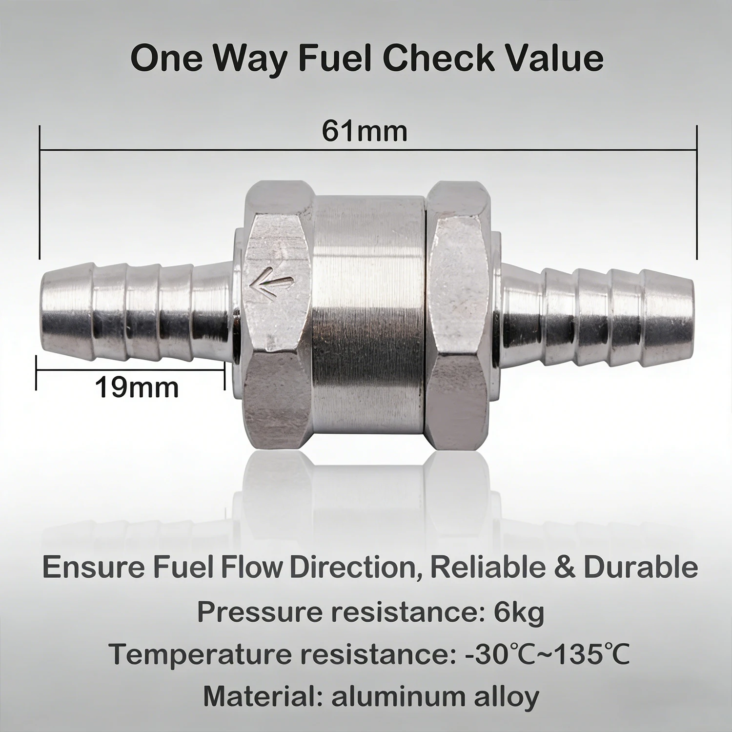 Fuel Non-Return Check Valve 6/8/10/12mm Alum Alloy One-Way for Petrol Diesel Water – Peugeot Renault Low-Pressure Systems