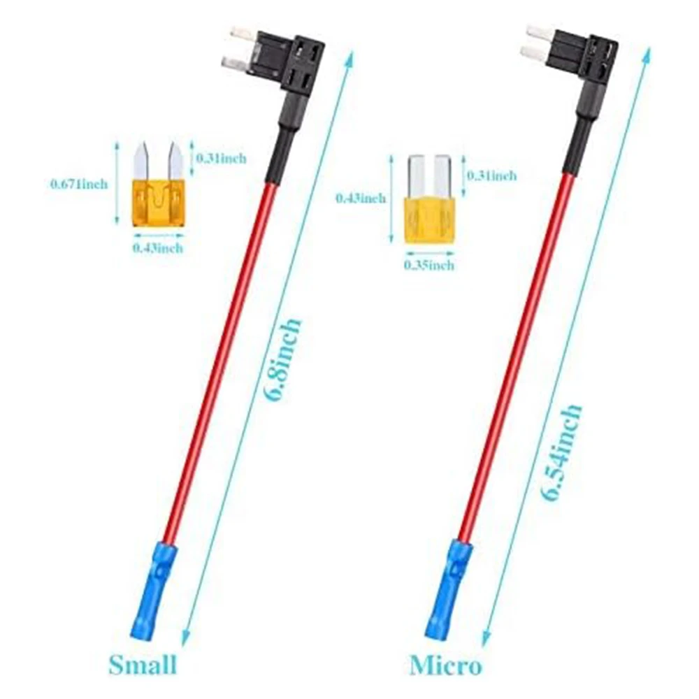 36Pcs Fuse Taps Set, 4 Types 12V Piggy Back Fuses Adding a Circuit Adapter and Fuse Kit Mini Low Profile for Trucks Boats