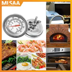 Stainless Steel BBQ Smoker Grill Temperature Gauge Barbecue Thermometer Cooking Food Probe Grill Oven Home Kitchen Accessories