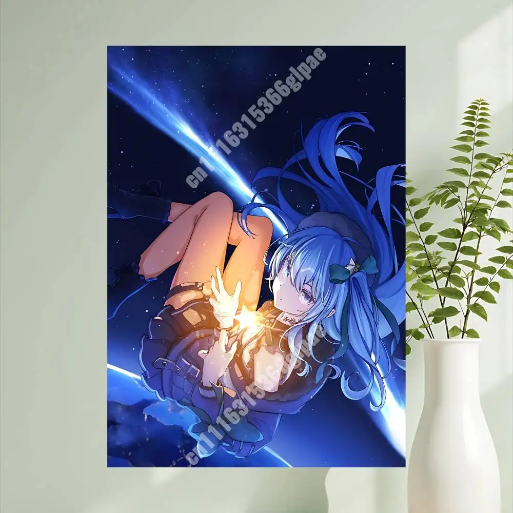 H-Hololive Girl Hoshimachi Suisei Meteor Aesthetic Poster HD Gallery Prints Home Wall Art Creative Gift