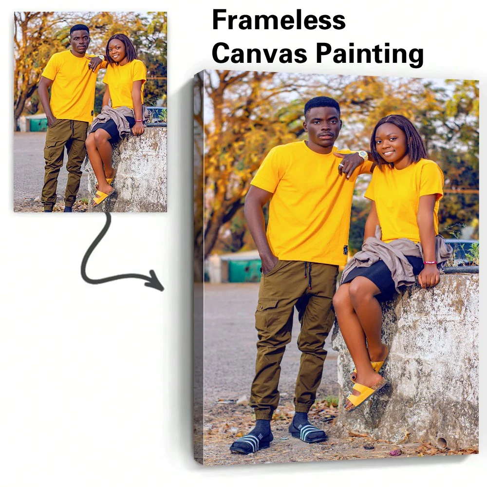 1pc Frameless Personalize Custom Photo couple Wall Art Canvas Painting Nordic Posters And Prints Video Game Wall Pictures Print