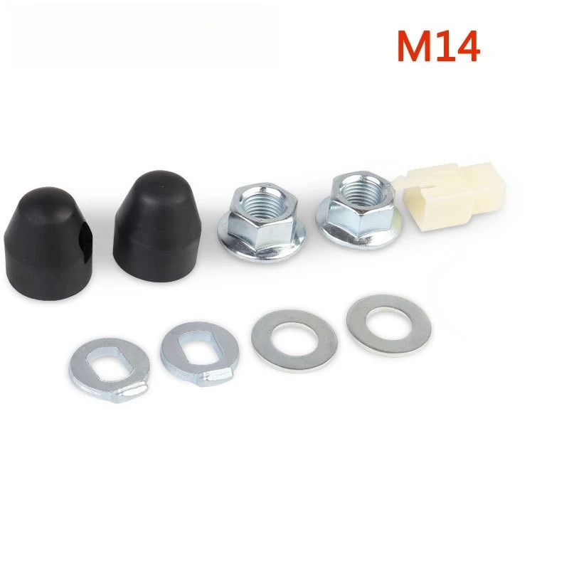 Nut insert electric bicycle front and rear shaft self-locking nut anti-loose nut M12 M14 motor screw cap