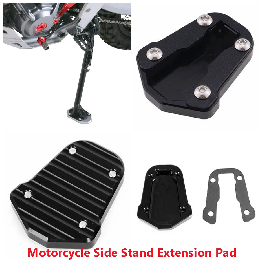 

For Honda CRF 300L 300 Rally ABS CRF300LS Rally300 2021-2025 Motorcycle Side Stand Foot Base Extension Plate Support Extender