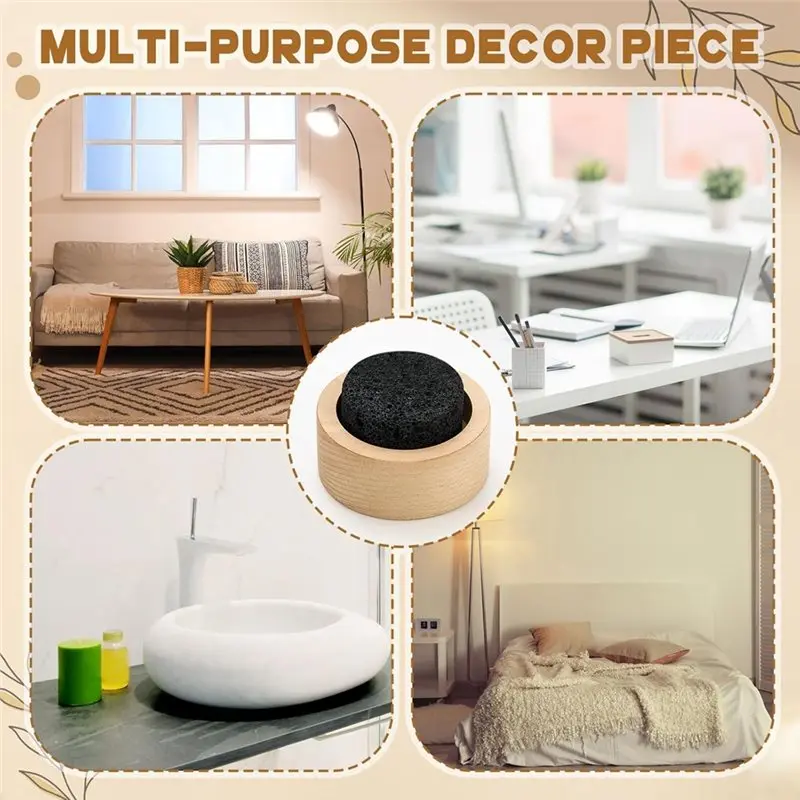 THIVN-Essential Oil Diffuser Lava Rock 2 Pcs Lava Stone Passive Diffuser For Sauna Decoration For Office, Bedroom, Bathroom