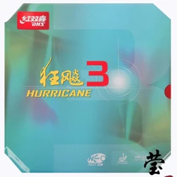 DHS NEO Hurricane 3 Pimples in Table Tennis Rubber with Sponge Original New Fast Attack with Loop