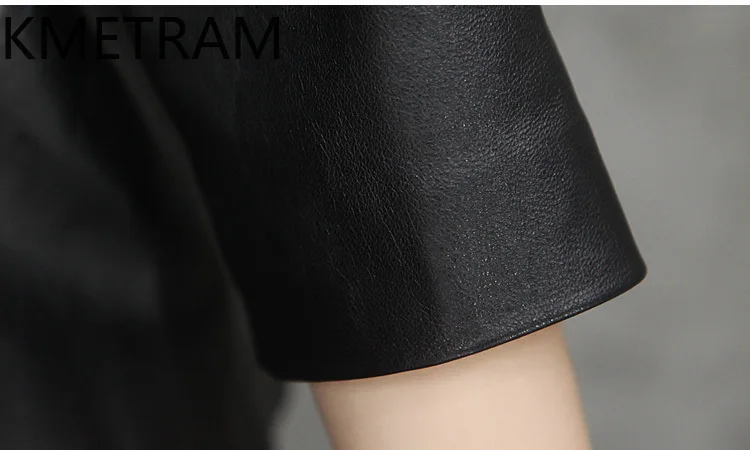 100% 천연 양피 자켓 여성 패션 블랙 짧은 정품 가죽 자켓 풀오버 코트 가을 옷 2025 여성 дубленка