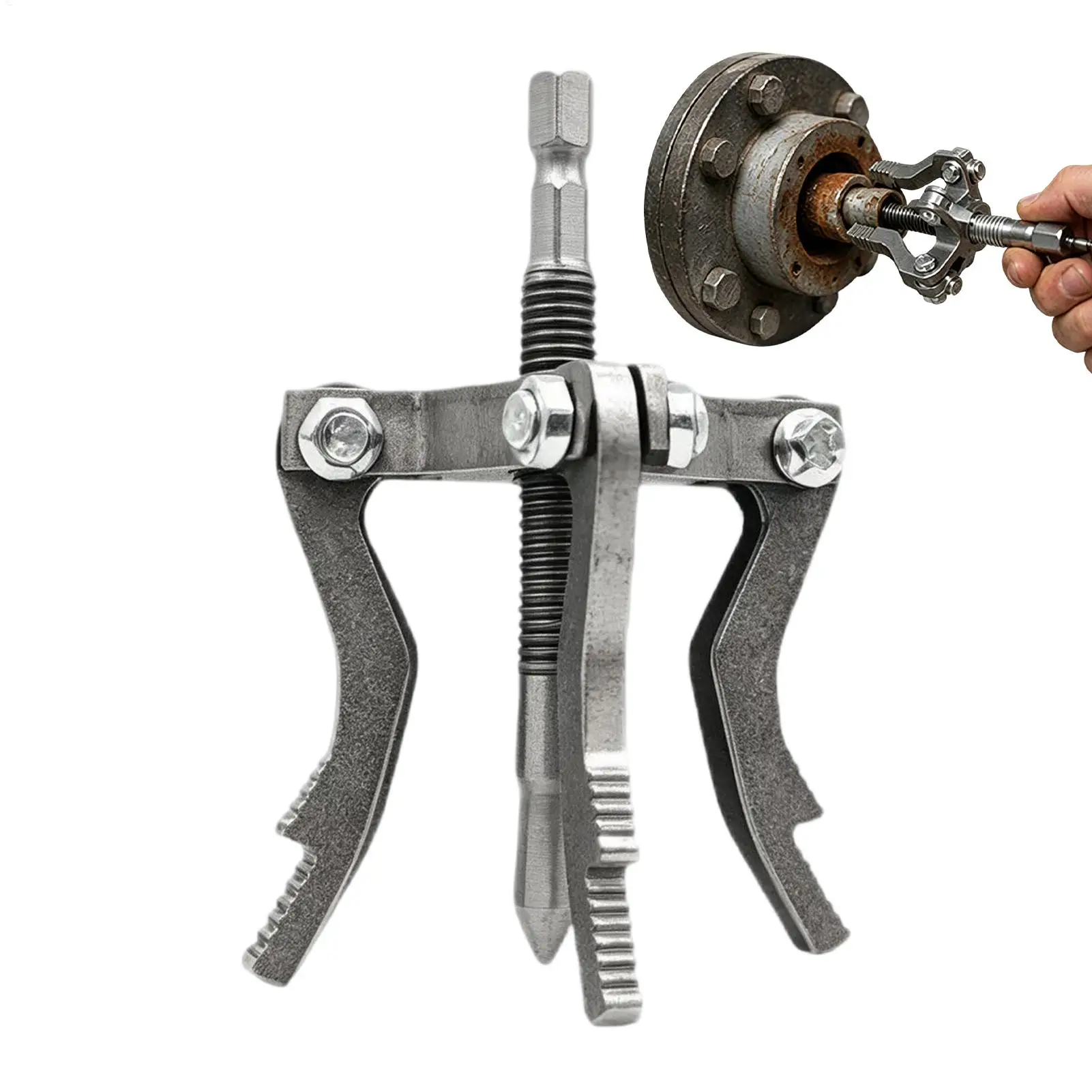 Adjustable Anti-Slip Hex Handle 3-Jaw Pipe Extractor Broken Pipe Thread Extractor Plumbing Tool For Household Water Valves