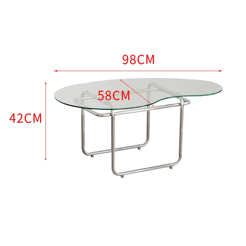 Windshield coffee table Nordic retro small apartment transparent edge modern simple