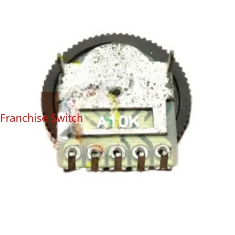 Immagine 7: 100 Pezzi Potenziometro a Ingranaggi 103 A10K Doppio a 5 Pin, Quadrante 14*1MM (Spessore Disco 0.8MM)