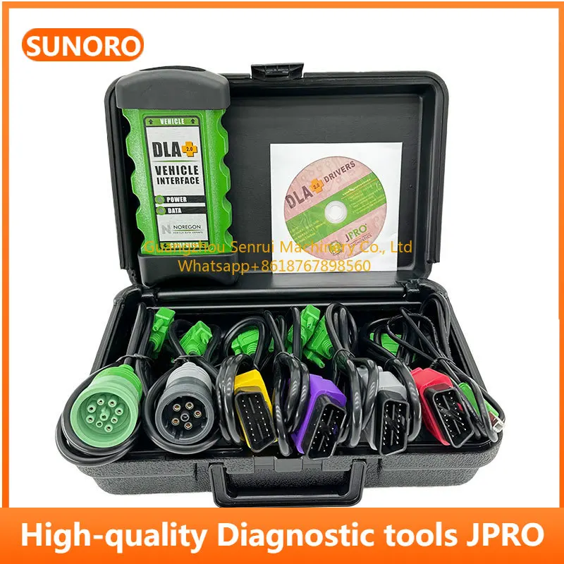 customer For OEM JPRO Vehicle Diagnostic Tool adapter DLA+2.0 Interface Diesel V2019 software Heavy Duty Truck test toolkit