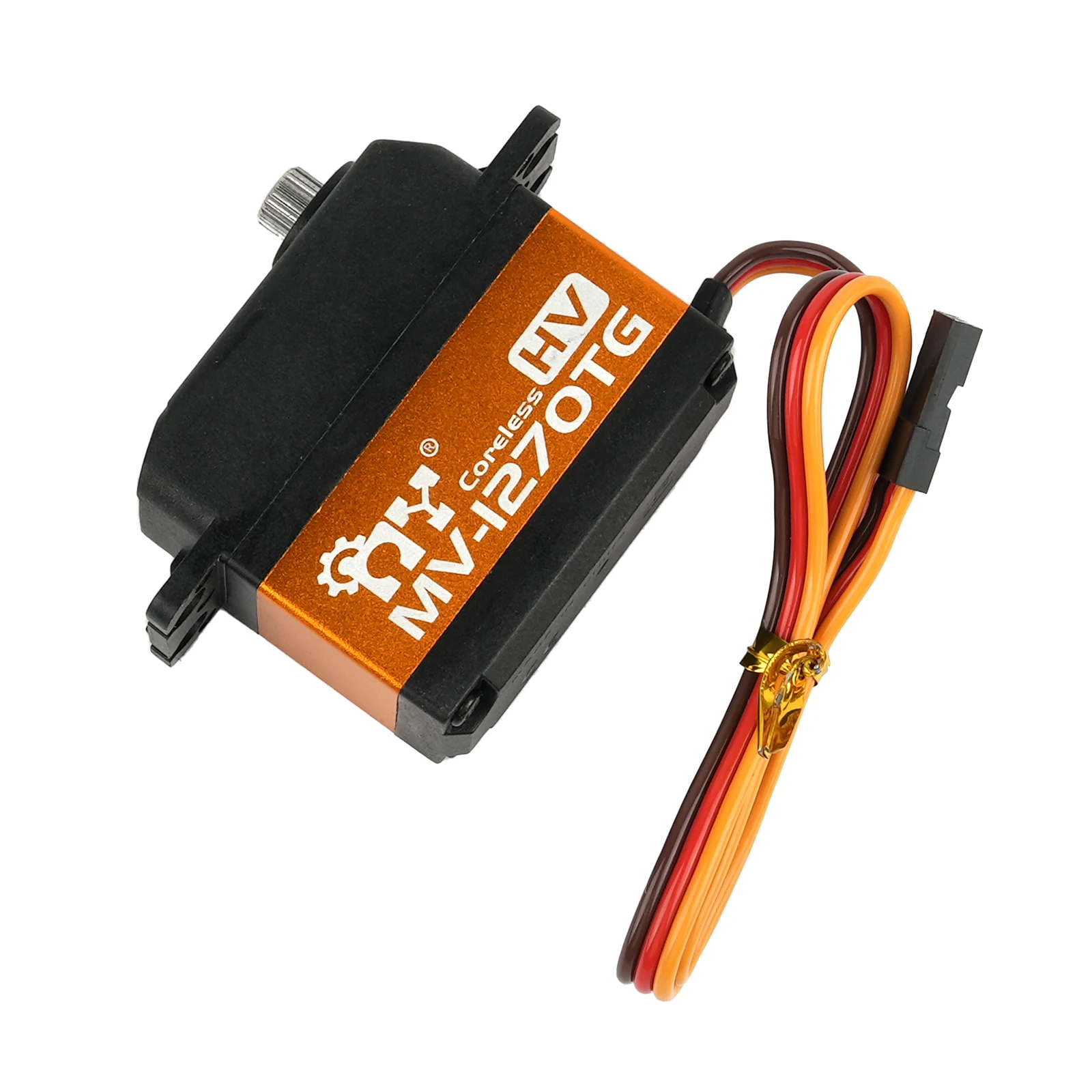 35kg.cm coreless digital servo motor padrão MV-1270TG hv à prova dwaterproof água rc carros engrenagens de metal titânio para peças de helicóptero rc